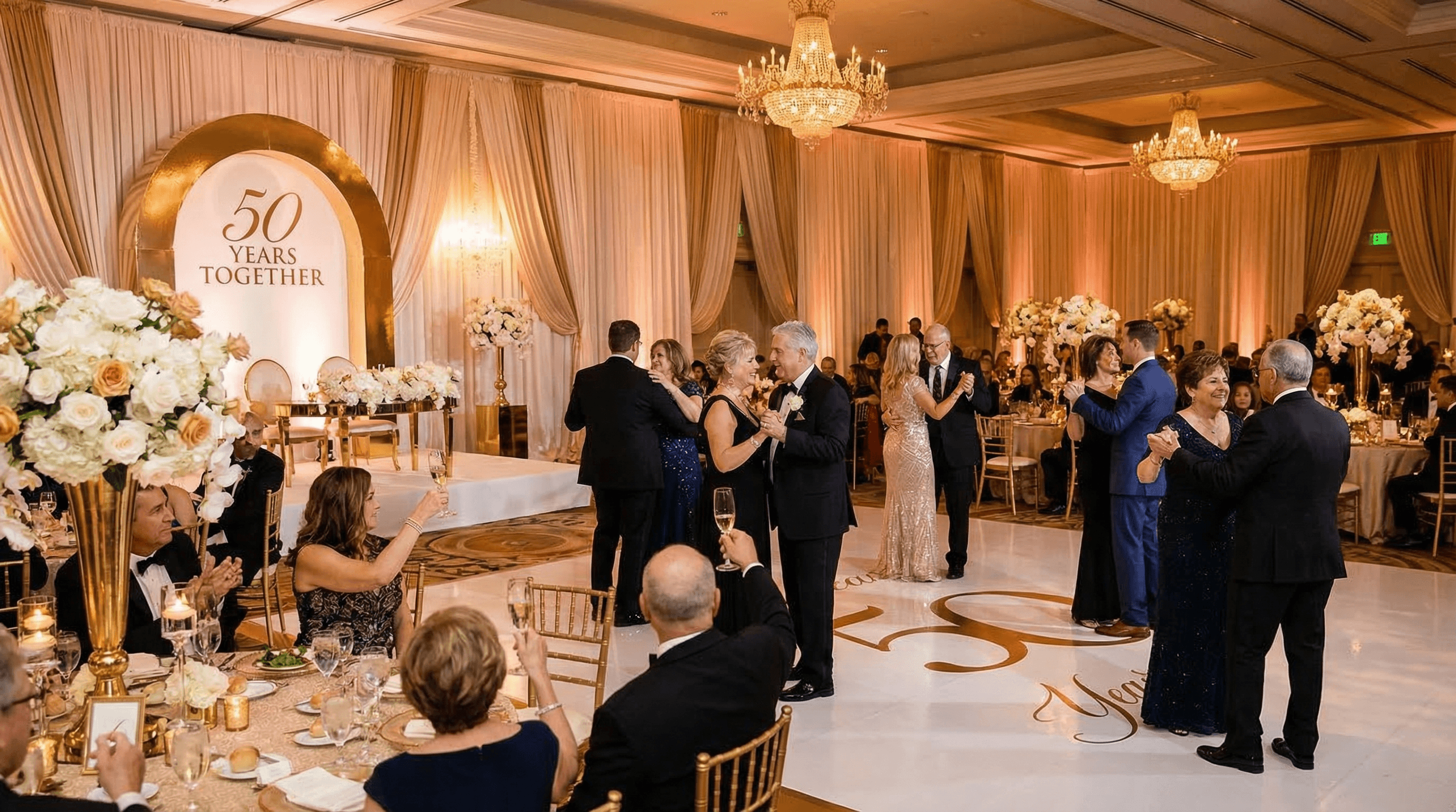 Elegant anniversary celebration in Las Vegas