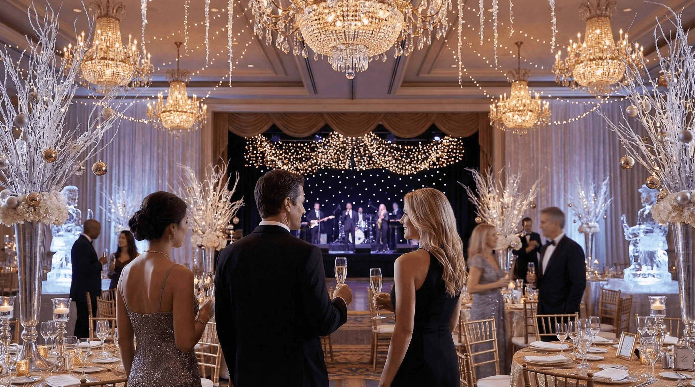 Elegant holiday party celebration in Las Vegas